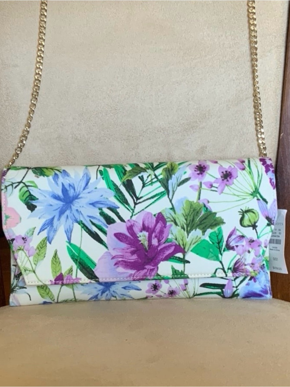 Talbots Floral Envelope Chain Crossbody
